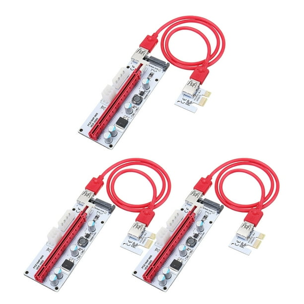 WinnerEco PCI-E1X to 16X Extender Riser Card 6Pin DC-DC USB3.0 Cable for Building Mining Rig Miner USB Extension Cable WinnerEco PCI-E1X to 16X Extender Riser Card 6Pin DC-DC USB3.0 Cable for Building Mining Rig Miner USB Extension Cable